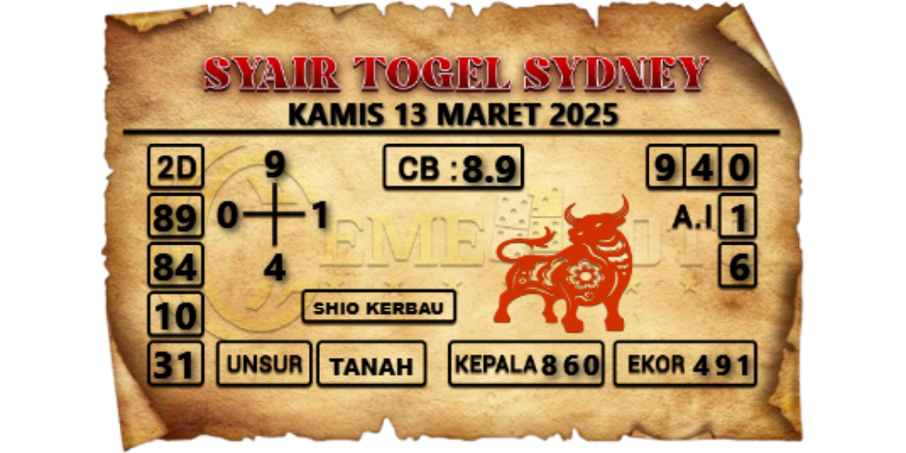 syair togel sydney cemetoto